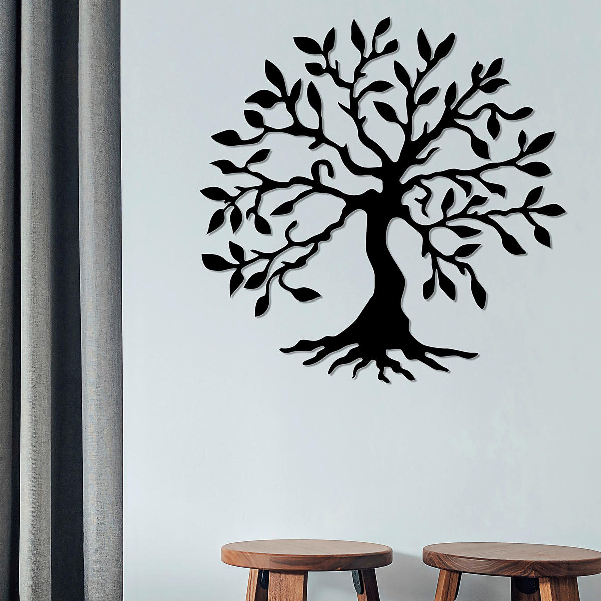 METALLBILD  - Schwarz, Basics, Metall (60/60cm)