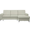ECKSOFA Ecru Cord  - Ecru/Schwarz, KONVENTIONELL, Textil/Metall (247/167cm) - Stylife