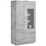 VITRINE Asteiche massiv Eichefarben - Eichefarben/Nickelfarben, Design, Glas/Holz (97/177/42cm) - CASSANDO