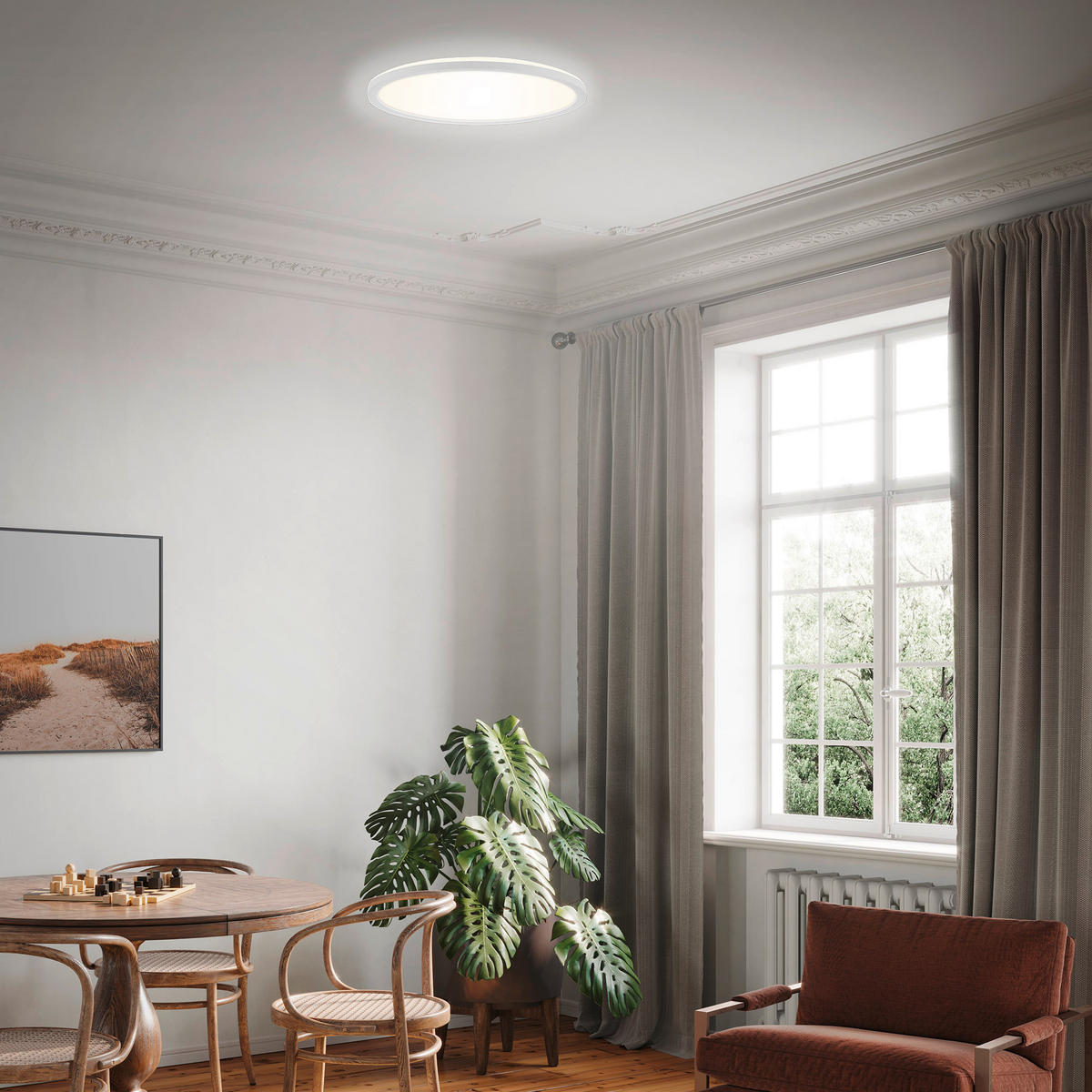 LED-PANEEL Slim 29,3/2,8 cm   - Weiß, Basics, Kunststoff (29,3/2,8cm)