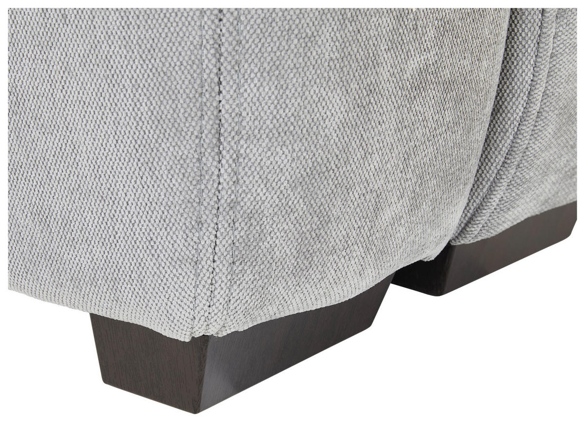 BIGSOFA Chenille Hellgrau  - Dunkelbraun/Hellgrau, KONVENTIONELL, Kunststoff/Textil (250/100/90cm) - Carryhome