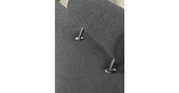 3-SITZER-SOFA  in Flachgewebe Grau  - Chromfarben/Grau, Design, Textil/Metall (195/83/85cm) - Xora