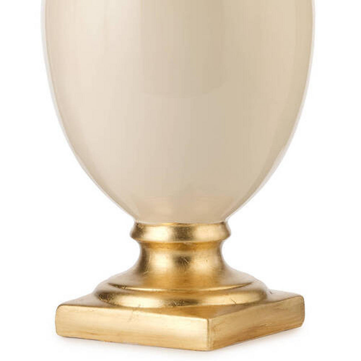 STOLNÁ LAMPA, E27, 45/45/75 cm - svetlohnedá/zlatá, Konventionell, textil/keramika (45/45/75cm)