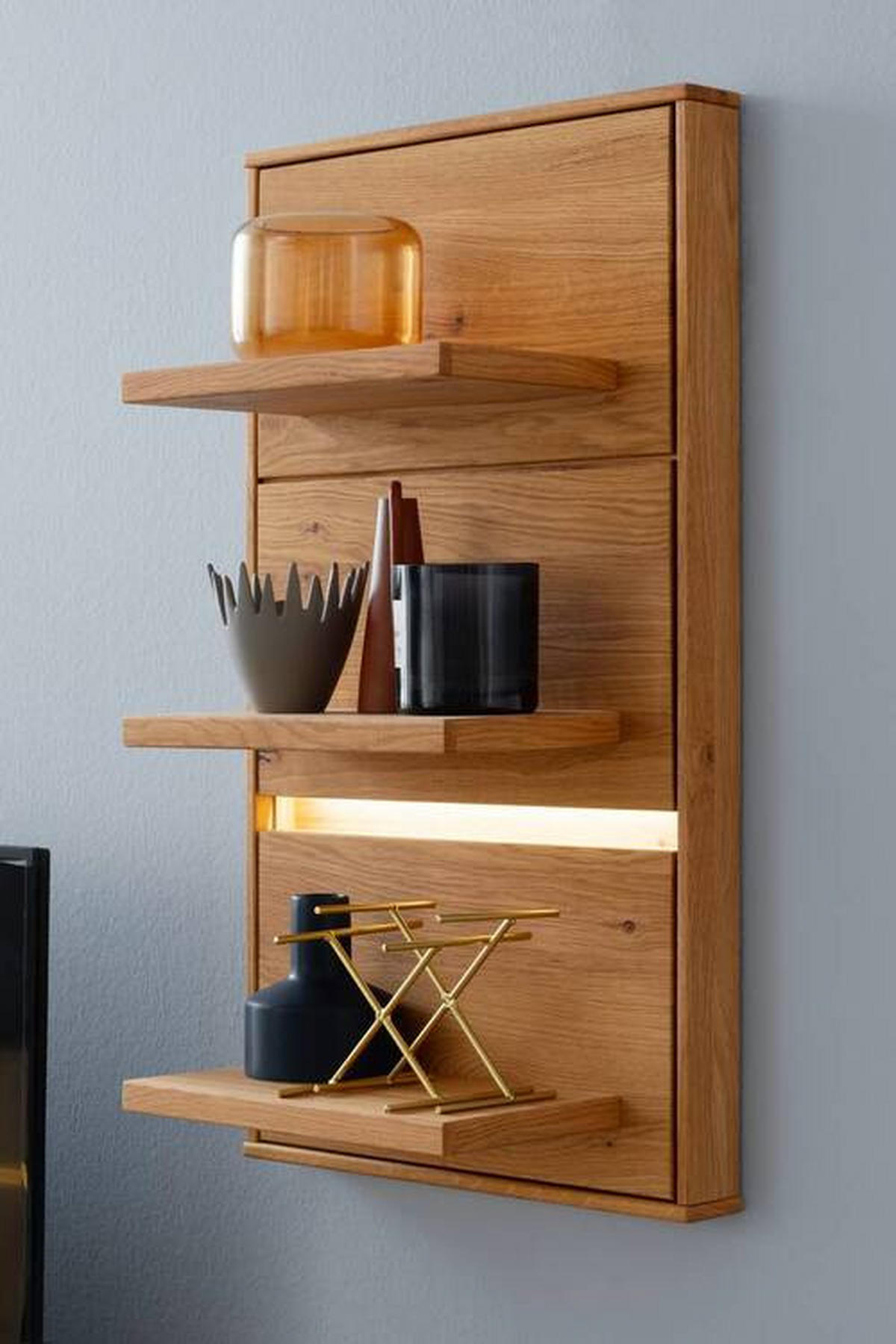 WANDBOARD in 48/85/25 cm Wildeiche  - Wildeiche, Natur, Holz/Holzwerkstoff (48/85/25cm) - MID.YOU
