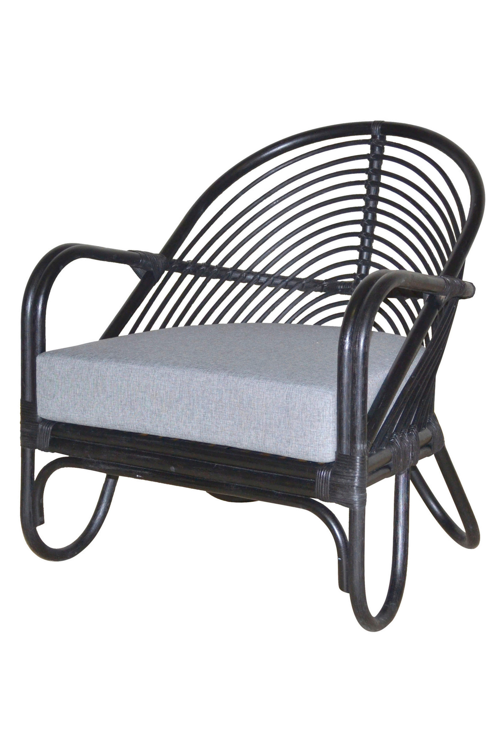 RELAXSESSEL Flachgewebe Sitzkissen    - Schwarz, Natur, Holz/Textil (72/70/80,5cm) - MID.YOU