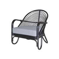 RELAXSESSEL Flachgewebe Sitzkissen    - Schwarz, Natur, Holz/Textil (72/70/80,5cm) - MID.YOU