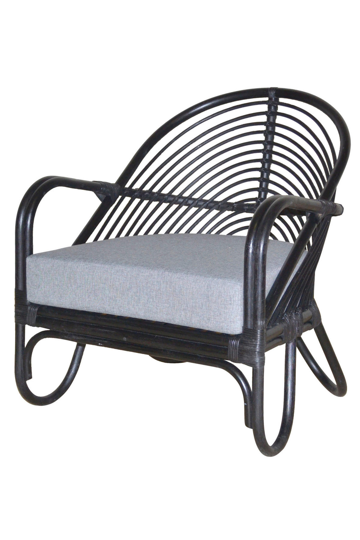 RELAXSESSEL Flachgewebe Sitzkissen    - Schwarz, Natur, Holz/Textil (72/70/80,5cm) - MID.YOU