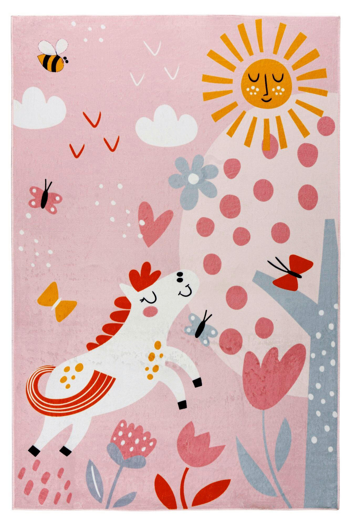 FLACHWEBETEPPICH 115/160 cm Rosa  - Rosa, Basics, Textil (115/160cm) - Kayoom