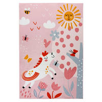 FLACHWEBETEPPICH 115/160 cm Rosa  - Rosa, Basics, Textil (115/160cm) - Kayoom