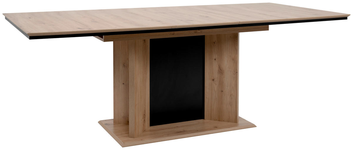 ESSTISCH in Holzwerkstoff 160-200/90/76 cm  - Schwarz/Eiche Artisan, Modern, Holzwerkstoff (160-200/90/76cm) - MID.YOU