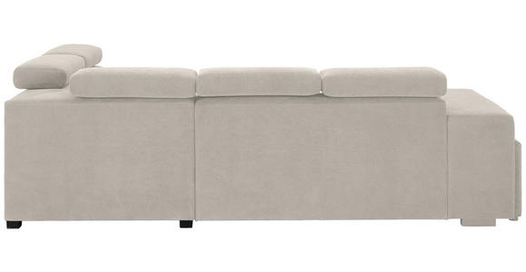 ECKSOFA  in Webstoff Creme  - Creme/Schwarz, KONVENTIONELL, Holz/Textil (283/244cm) - Carryhome