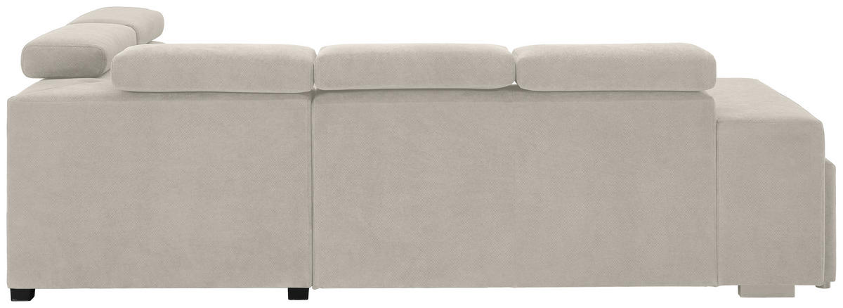 ECKSOFA Creme Webstoff  - Creme/Schwarz, KONVENTIONELL, Holz/Textil (283/244cm) - Carryhome