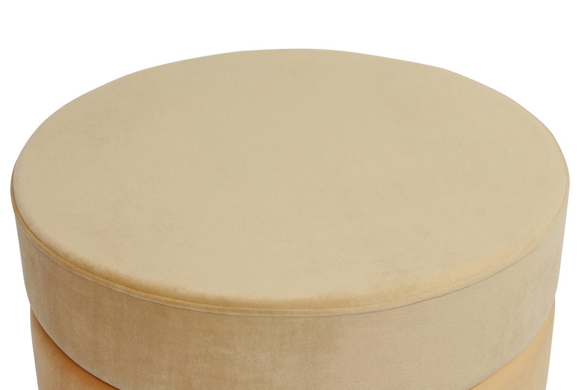 TABURET, textil, 50/42 cm - oranžová/barvy zlata, Design, kov/textil (50/42cm) - MID.YOU