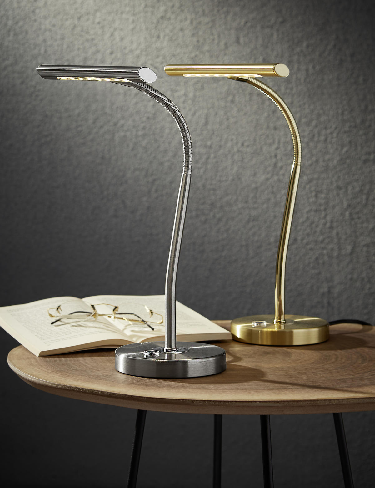 LED-TISCHLEUCHTE 18/35 cm   - Nickelfarben, LIFESTYLE, Metall (18/35cm) - Trio Leuchten