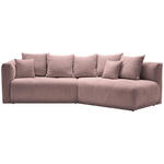 ECKSOFA Rosa Chenille  - Schwarz/Rosa, MODERN, Kunststoff/Textil (315/180cm) - Hom`in