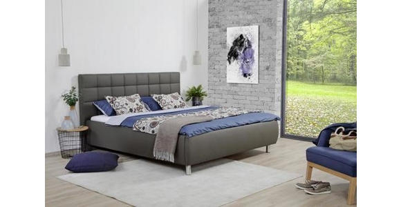 POLSTERBETT 180/200 cm in Schlammfarben - Schlammfarben/Birkefarben, KONVENTIONELL, Holz/Textil (180/200cm) - Esposa