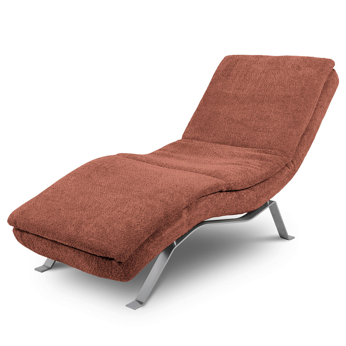 RELAXLIEGE Bouclé Beere  - Beere/Silberfarben, Design, Textil/Metall (65/95/171cm) - Celina Home