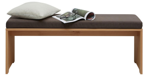 BETTBANK 120/46/35 cm   - Dunkelbraun/Erlefarben, Natur, Holz (120/46/35cm) - Valnatura