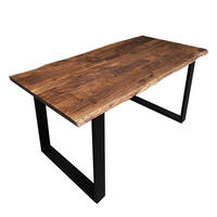 ESSTISCH 140/80/77 cm Echtholz  Holz, Metall rechteckig Schwarz, Nussbaumfarben  - Nussbaumfarben/Schwarz, MODERN, Holz/Metall (140/80/77cm) - MID.YOU