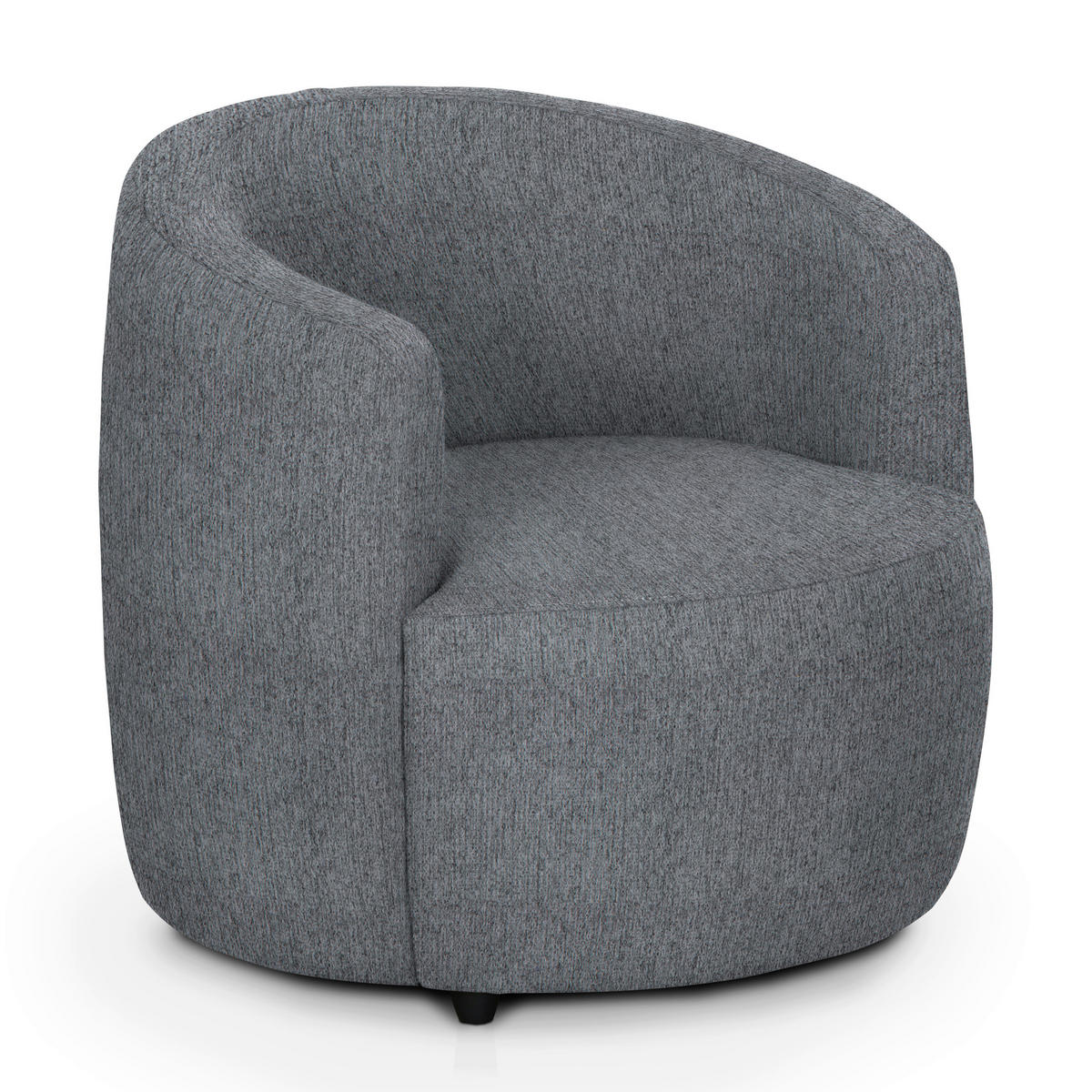 COCKTAILSESSEL in Chenille Hellgrau  - Hellgrau/Schwarz, Design, Kunststoff/Textil (81/74/81cm) - Livetastic
