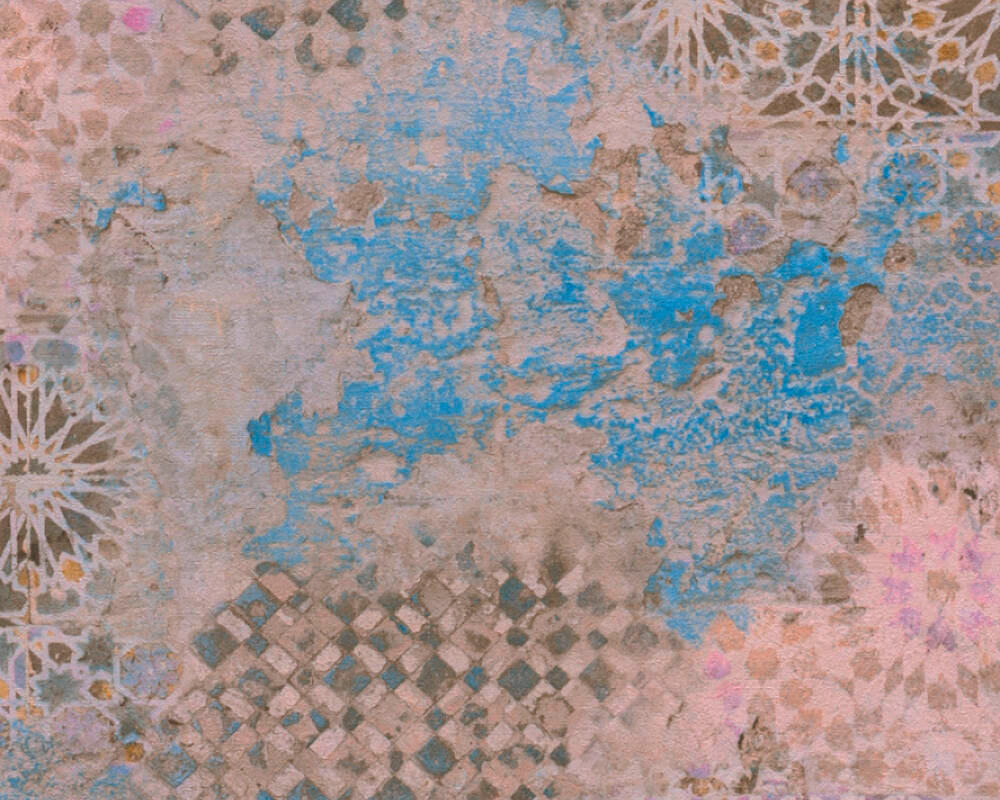 TAPETA VINILNA  plava, siva, bež  - siva/bež, Trend, papir (53*1000cm)