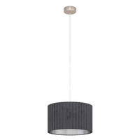 HÄNGLAMPA 150 cm  - grå, Basics, metall/textil (150cm) - Eglo