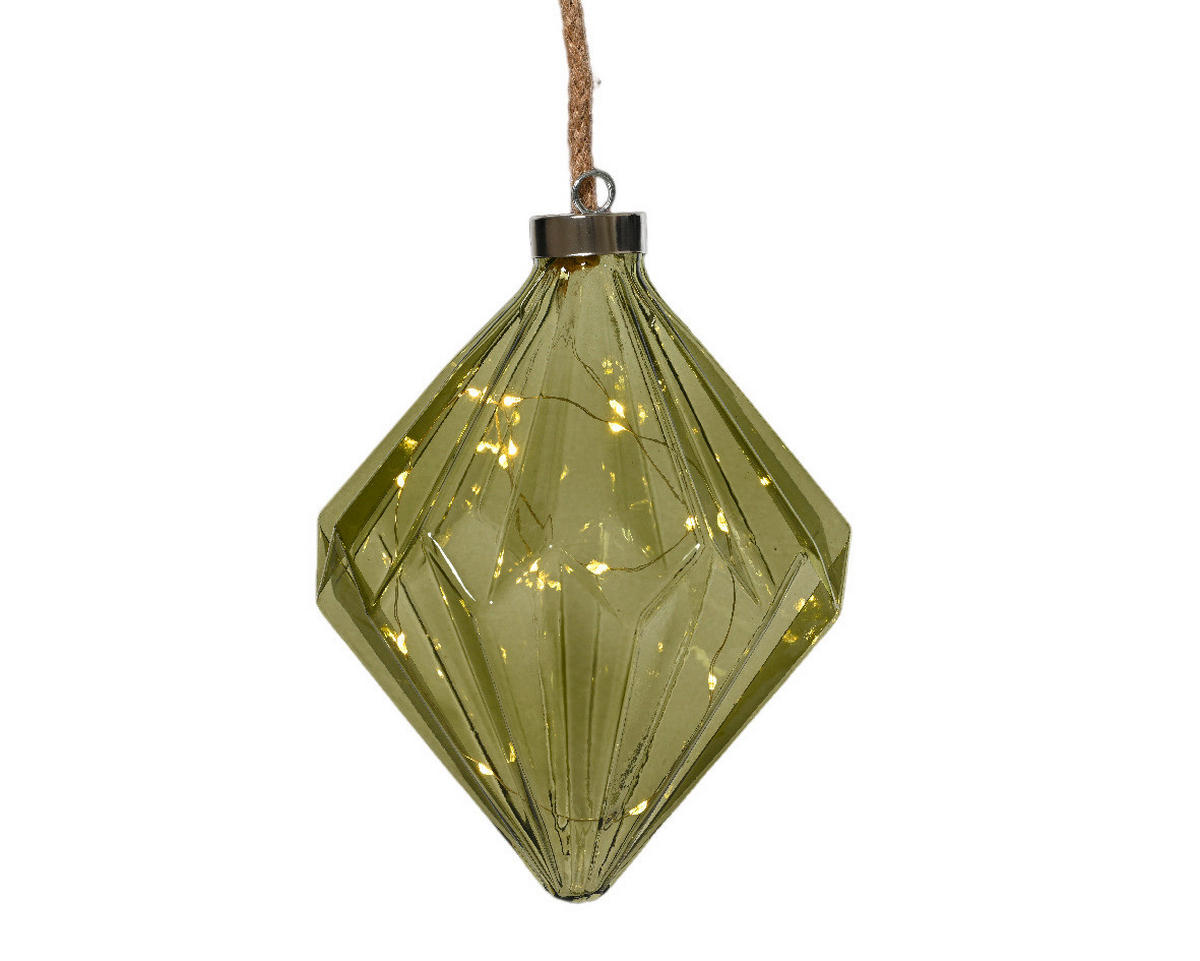 ZÁVESNÁ DEKORÁCIA - zelená, Trend, sklo (20/21cm) - Ambia Home