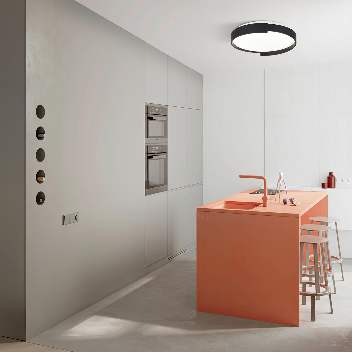 LED-DECKENLEUCHTE Halo 8/40/40 cm  - Schwarz, Design, Kunststoff (8/40/40cm)