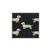 SEIFTUCH 30/30 cm We love dogs Schwarz  - Schwarz, Basics, Textil (30/30cm) - Cawoe