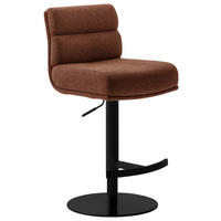BARHOCKER Webstoff Schwarz, Rostfarben Stahl Stoffauswahl, Typenauswahl, Gestellauswahl  - Rostfarben/Schwarz, Design, Textil/Metall (43/84/52cm) - Dieter Knoll