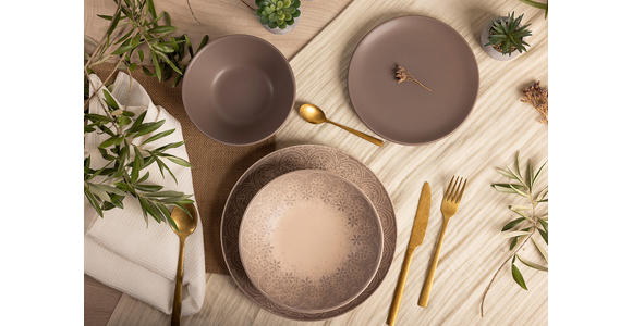 KOMBISERVICE 24-teilig  - Graubraun, LIFESTYLE, Keramik - Novel