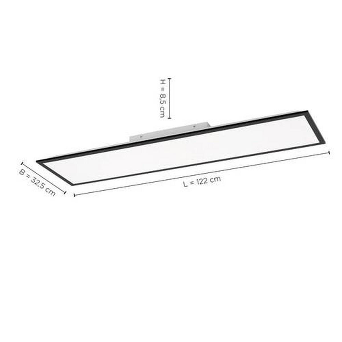 LED-PANEEL 119,5/29,5/7 cm  - Schwarz, Basics, Kunststoff/Metall (119,5/29,5/7cm)
