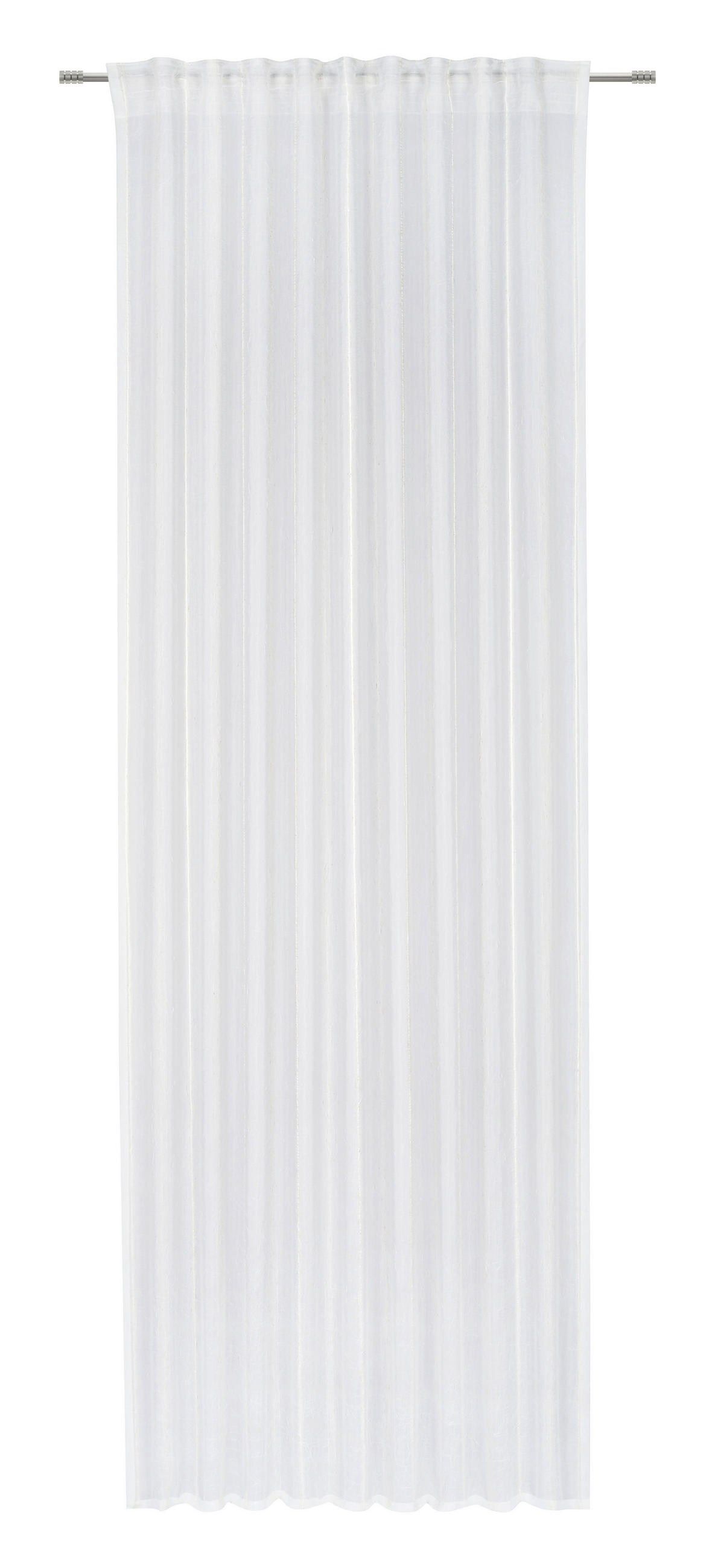 KONČANA ZAVESA  prosojno  140/280 cm   - bela, Basics, tekstil (140/280cm) - Esposa