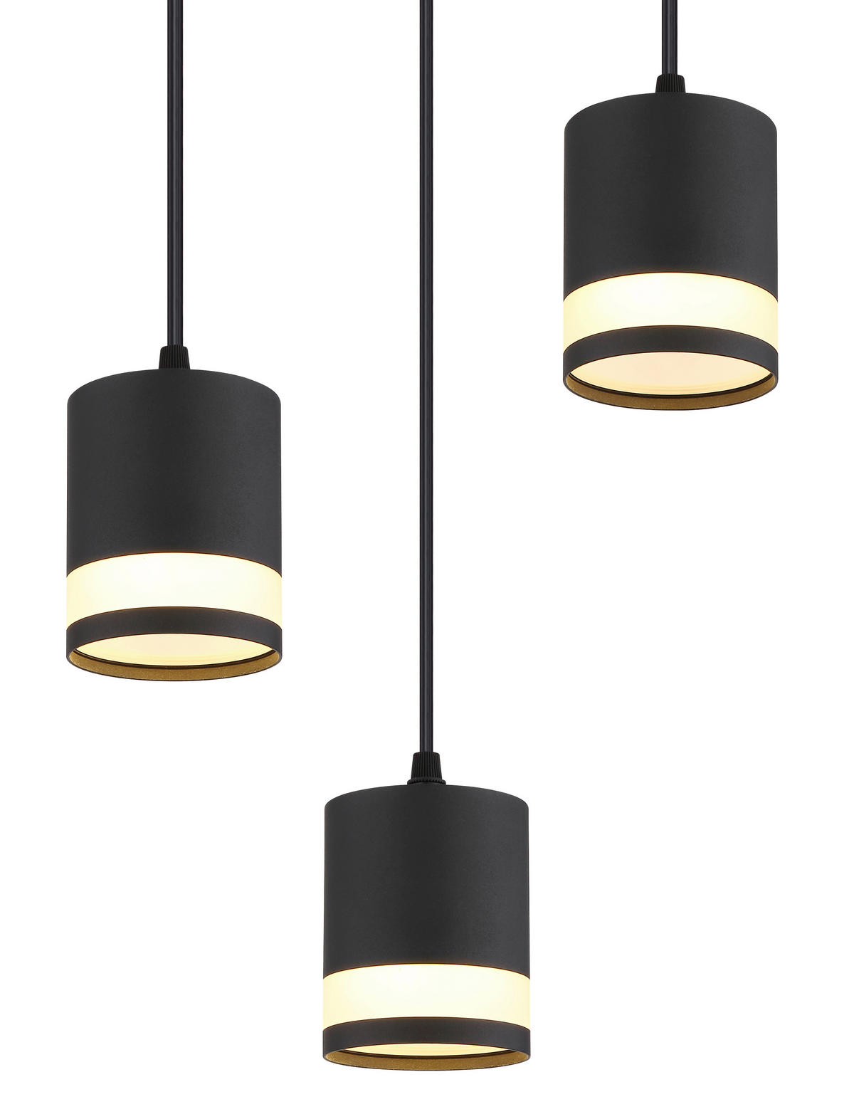 LED-HÄNGELEUCHTE 30/110 cm  - Schwarz/Weiß, Design, Kunststoff/Metall (30/110cm) - Globo