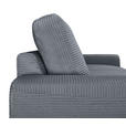 ECKSOFA Dunkelgrau Cord  - Dunkelgrau/Schwarz, KONVENTIONELL, Textil/Metall (150/240cm) - Carryhome