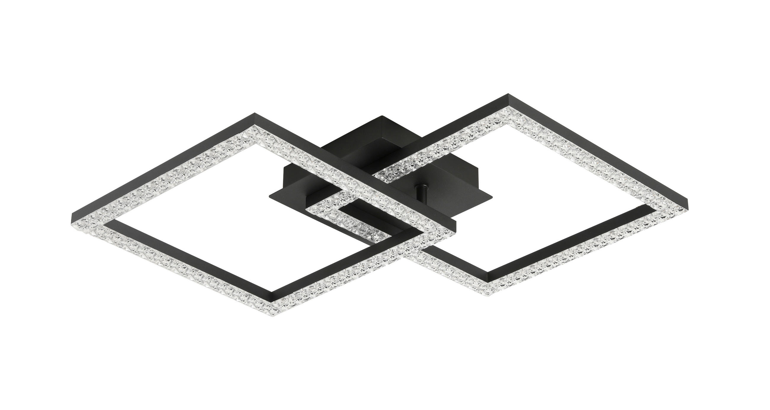 LED SVJETILJKA STROPNA  - crna, Basics, metal/plastika (57,5/35,8/8cm) - Novel