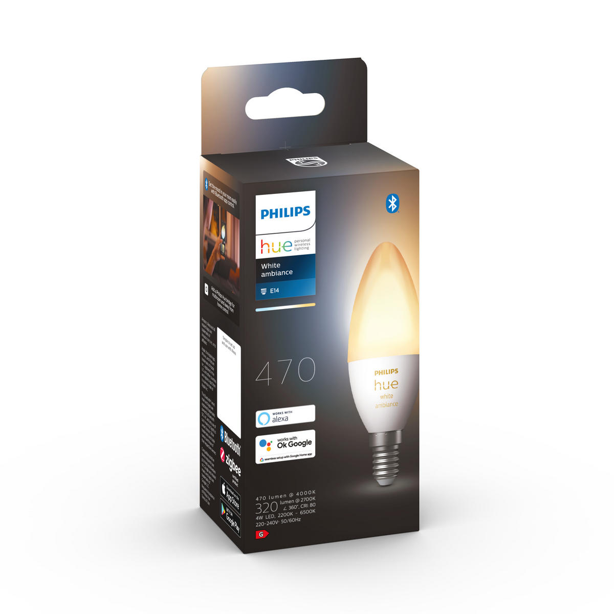 LED-LEUCHTMITTEL   E14 5,2 W  - Weiss, Basics, Kunststoff (3,9/10,6cm) - Philips HUE