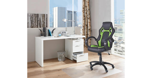 GAMINGSTUHL Grün, Schwarz Metall, Kunststoff, Textil   - Schwarz/Grün, Design, Kunststoff/Textil (61/110-120/63cm) - Carryhome