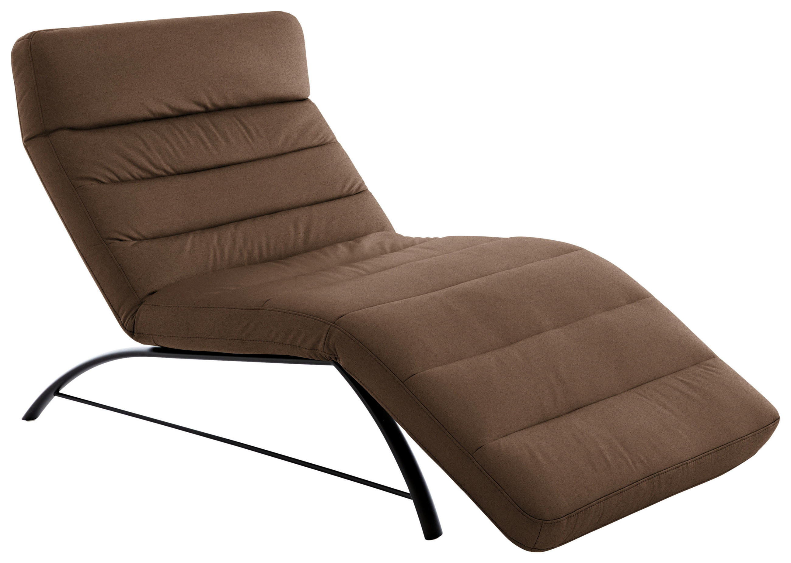 RELAXLIEGE in Mikrofaser Braun  - Schwarz/Braun, Design, Textil/Metall (95/91/170cm) - Chilliano