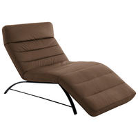 RELAXLIEGE in Mikrofaser Braun  - Schwarz/Braun, Design, Textil/Metall (95/91/170cm) - Chilliano