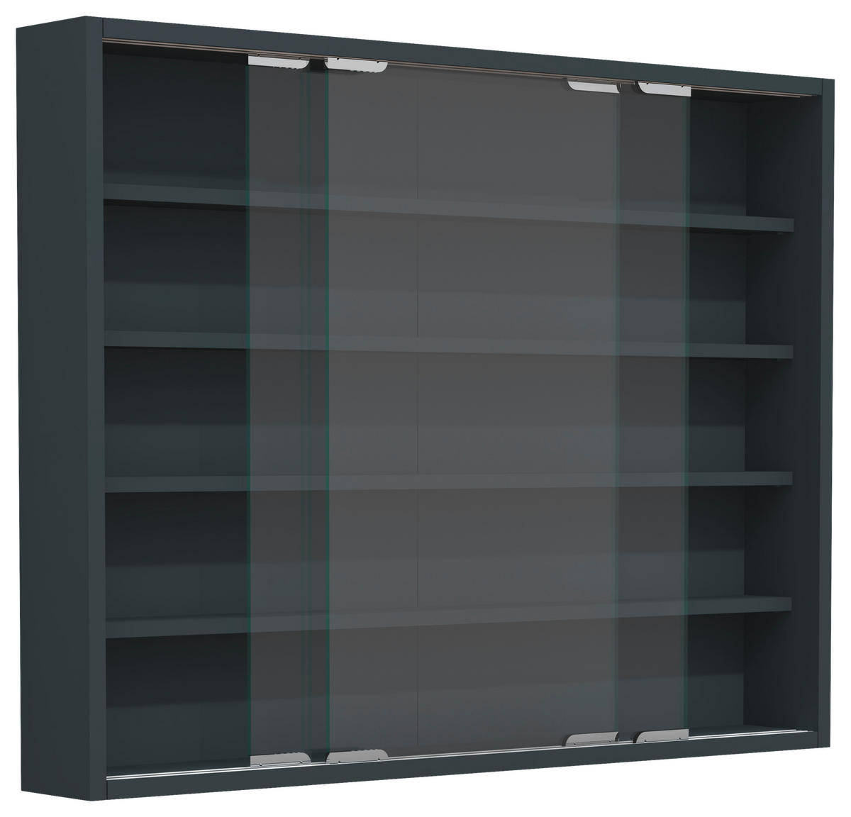 HÄNGEVITRINE  in Anthrazit  - Anthrazit/Silberfarben, MODERN, Glas/Holzwerkstoff (77/60/10cm) - MID.YOU