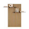 WANDPANEEL Eiche furniert Eichefarben  - Eichefarben, Design, Glas/Holz (80/160/28cm) - Dieter Knoll