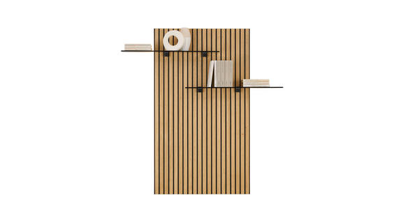 WANDPANEEL Eiche furniert Eichefarben  - Eichefarben, Design, Glas/Holz (80/160/28cm) - Dieter Knoll