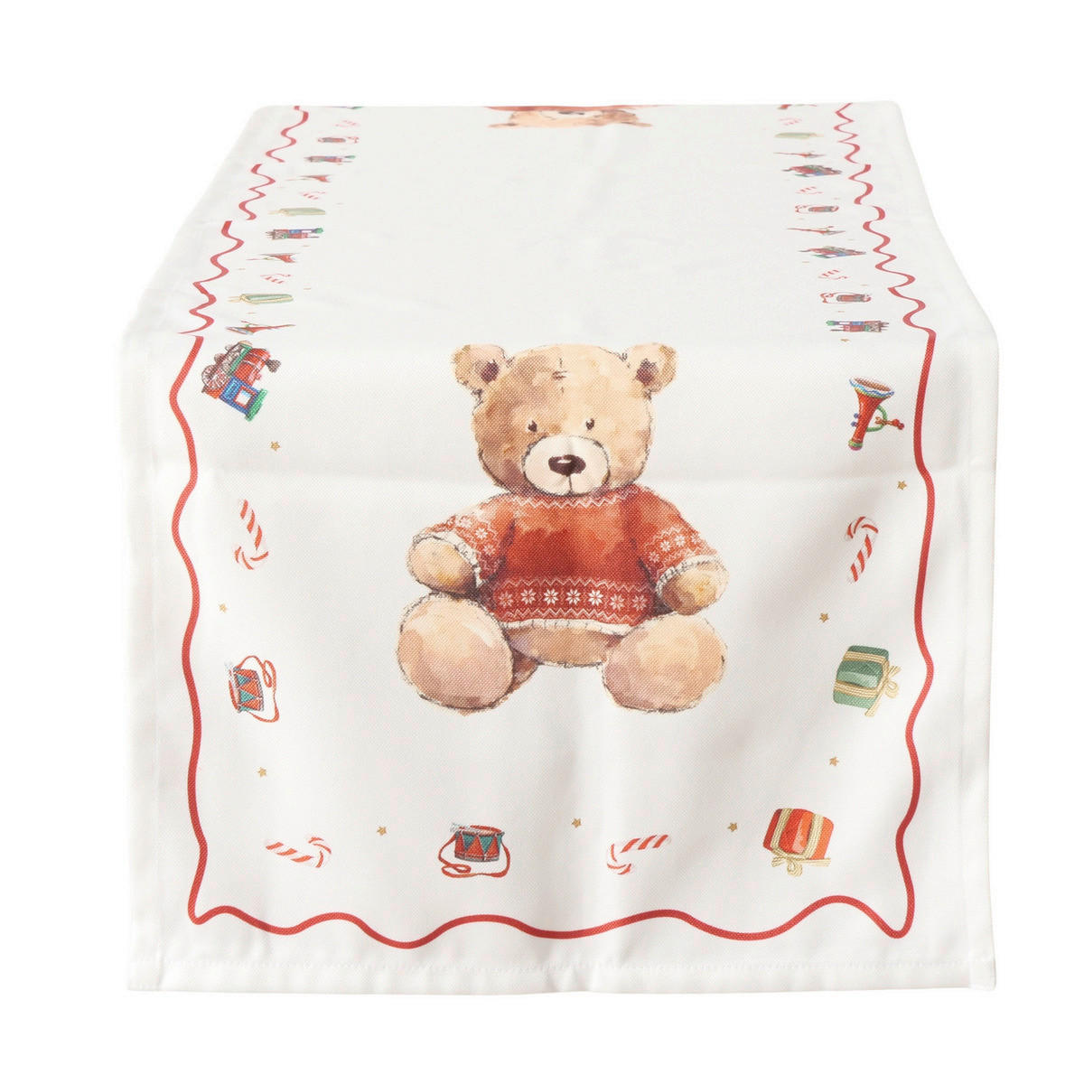 TISCHLÄUFER Textil Braun, Rot  - Rot/Braun, Basics, Textil (140/40/1cm)