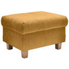 HOCKER Samt Senfgelb  - Senfgelb/Naturfarben, Design, Holz/Textil (71/46/57cm) - Venda