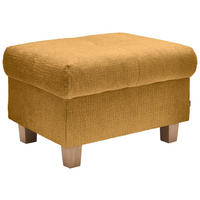 HOCKER Samt Senfgelb  - Senfgelb/Naturfarben, Design, Holz/Textil (71/46/57cm) - Venda