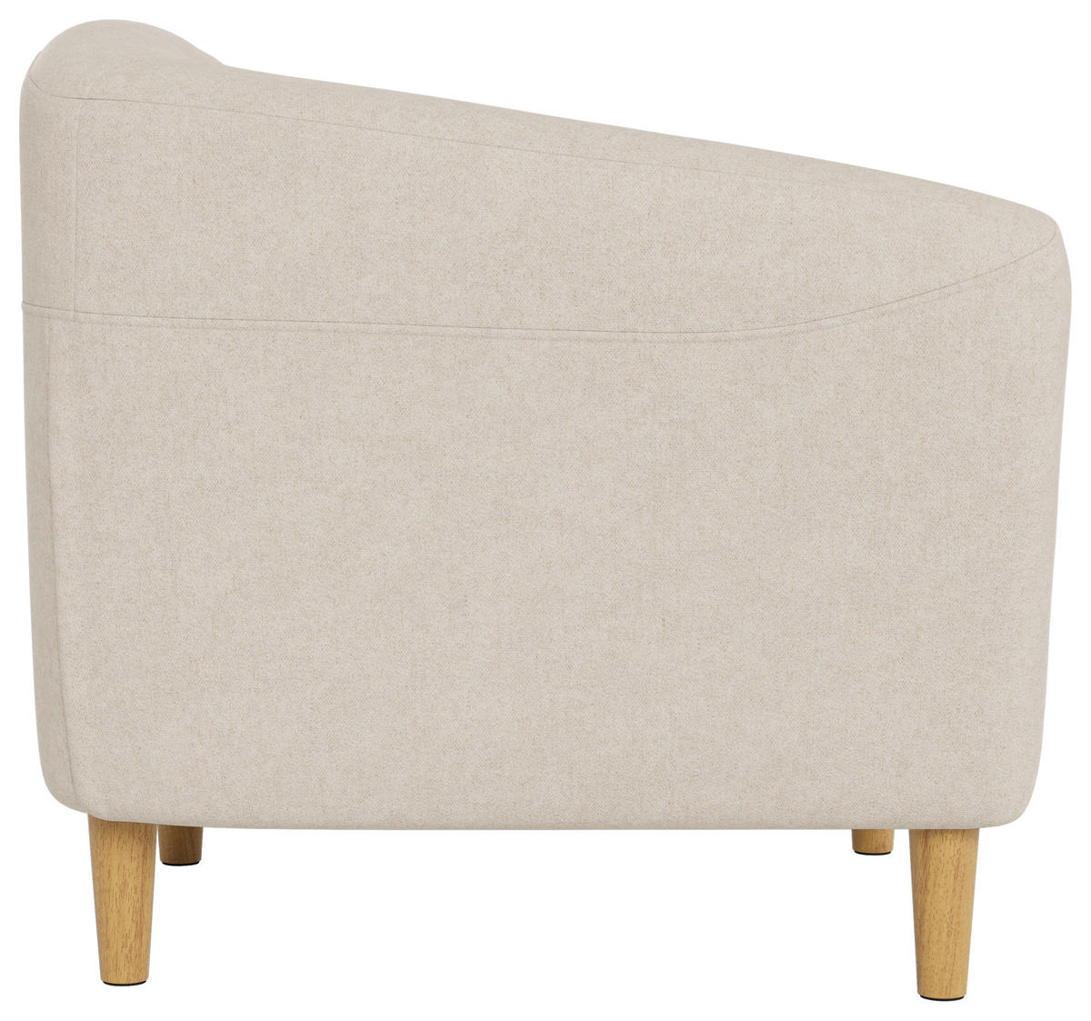 CHESTERFIELD-SESSEL Flachgewebe Beige  - Eichefarben/Beige, Trend, Holz/Textil (97/79/84cm) - Ambia Home