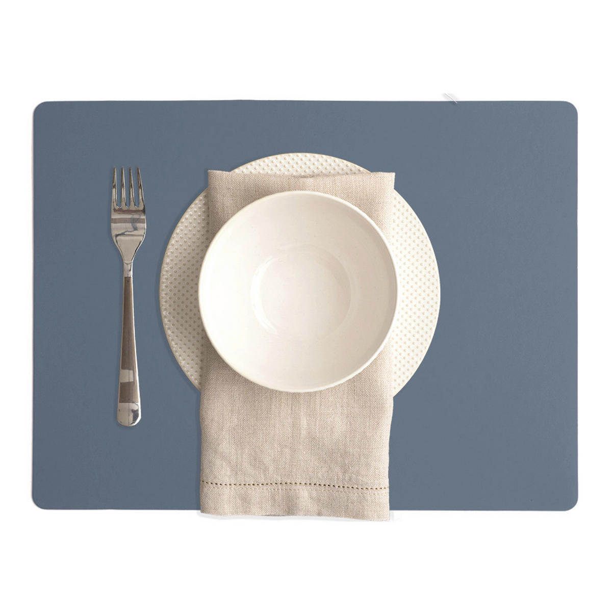 TISCHSET Leder Blau  - Blau, Basics, Leder (40/30/0.2cm)