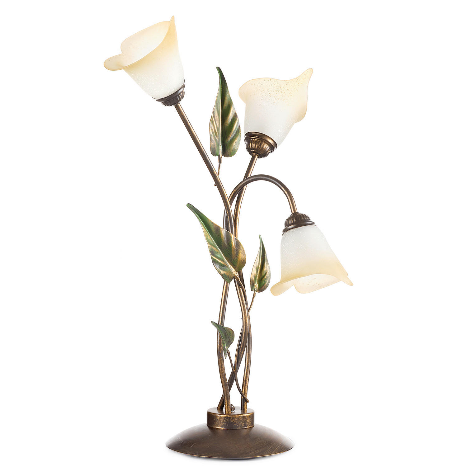 TISCHLEUCHTE 45/70 cm   - Bronzefarben/Olivgrün, Natur, Glas/Metall (45/70cm)