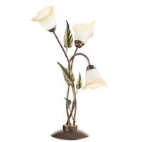 TISCHLEUCHTE 45/70 cm   - Bronzefarben/Olivgrün, Natur, Glas/Metall (45/70cm)